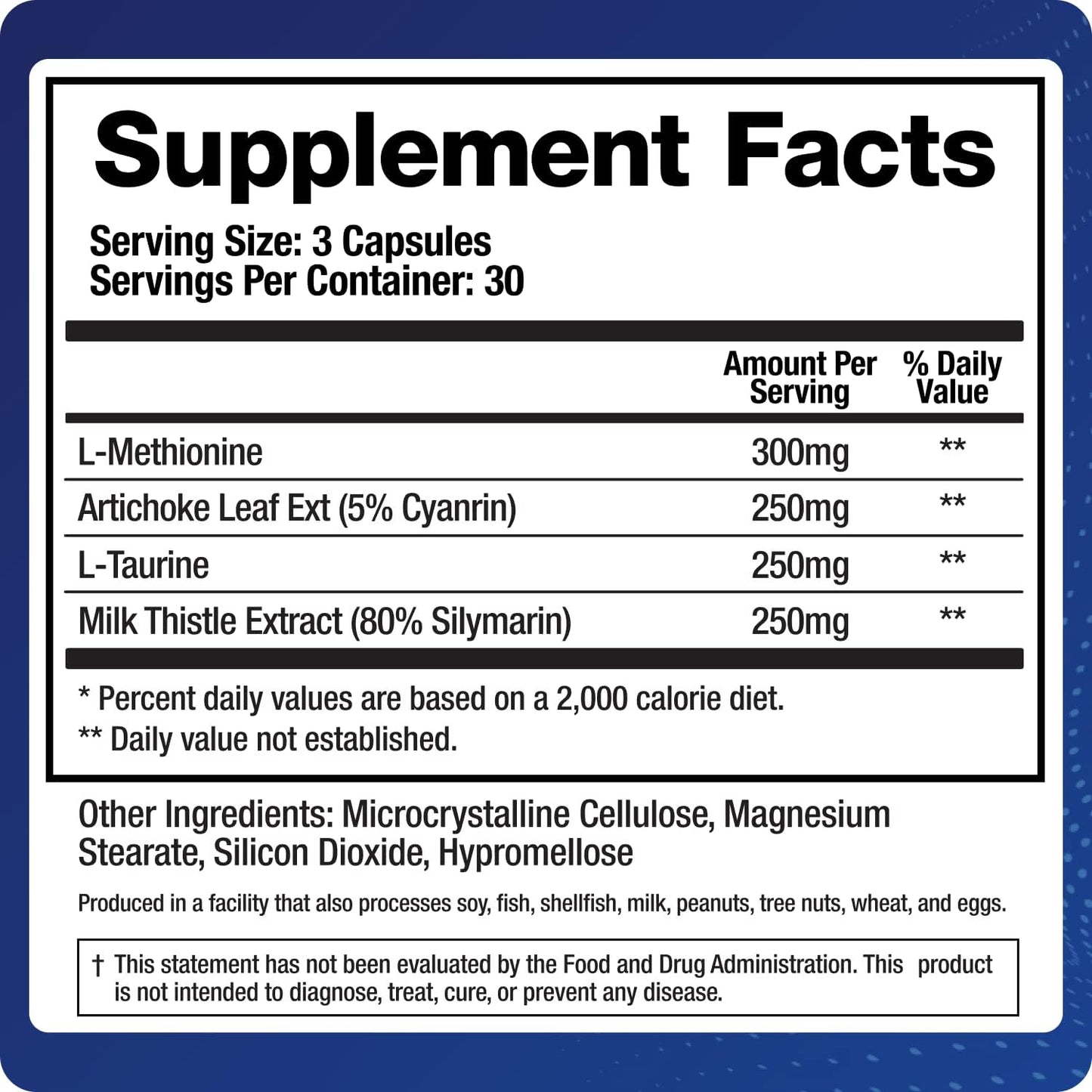 Liver Cleanse Detox & Repair Supplement with Artichoke Extract, Milk Thistle, Taurine, Methionine - 1+ Month Supply for Men and Women