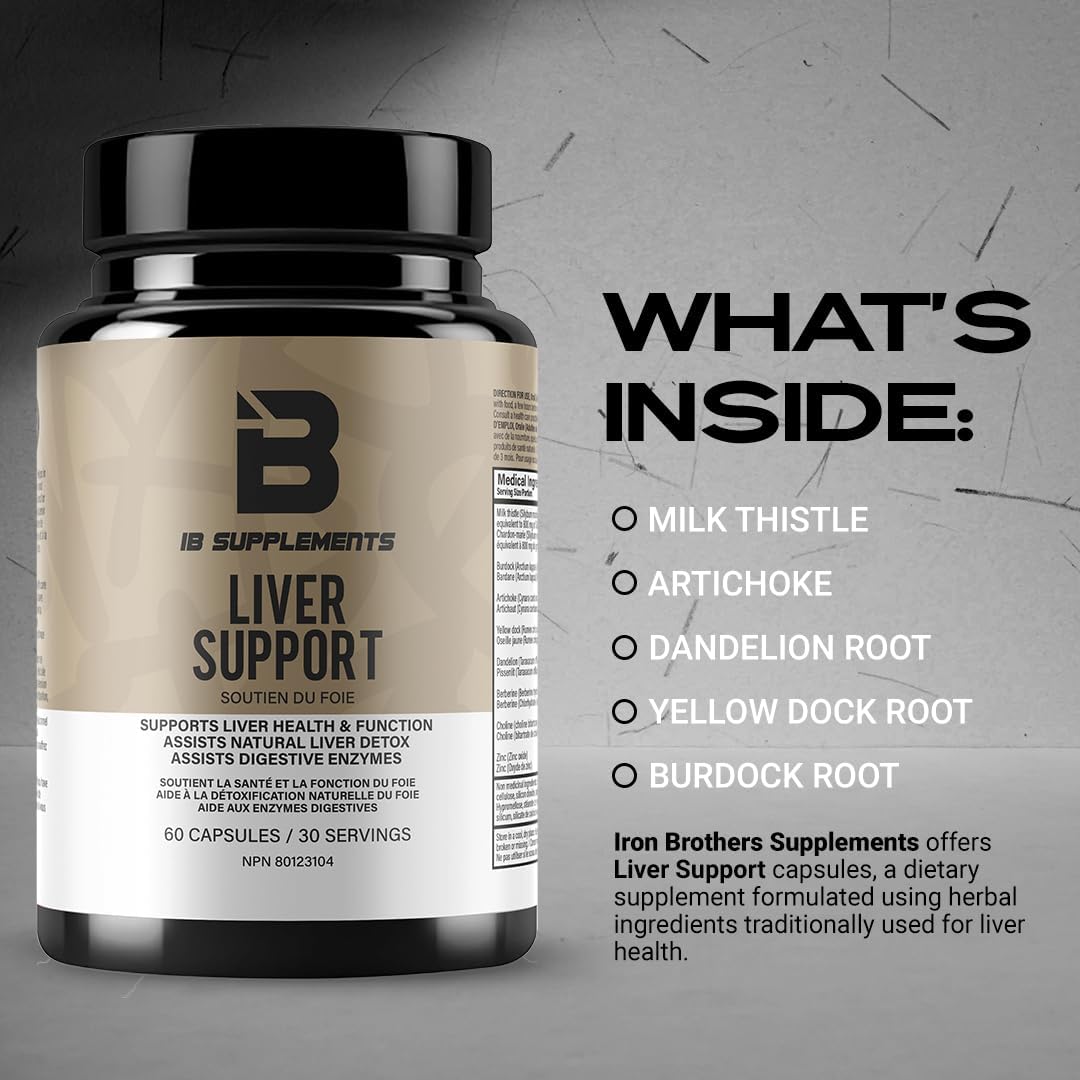 Liver Cleanse Detox & Repair Supplement with Dandelion Root, Milk Thistle, Zinc - Supports Healthy Liver Function - 60 Capsules for Men & Women by Iron Brothers Supplements