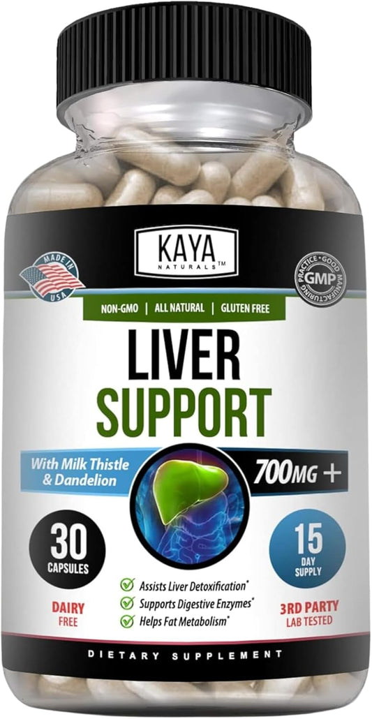 Liver Cleanse Detox & Repair Supplement with Milk Thistle, Artichoke Extract, and Dandelion Root - 30 Count - For Men and Women