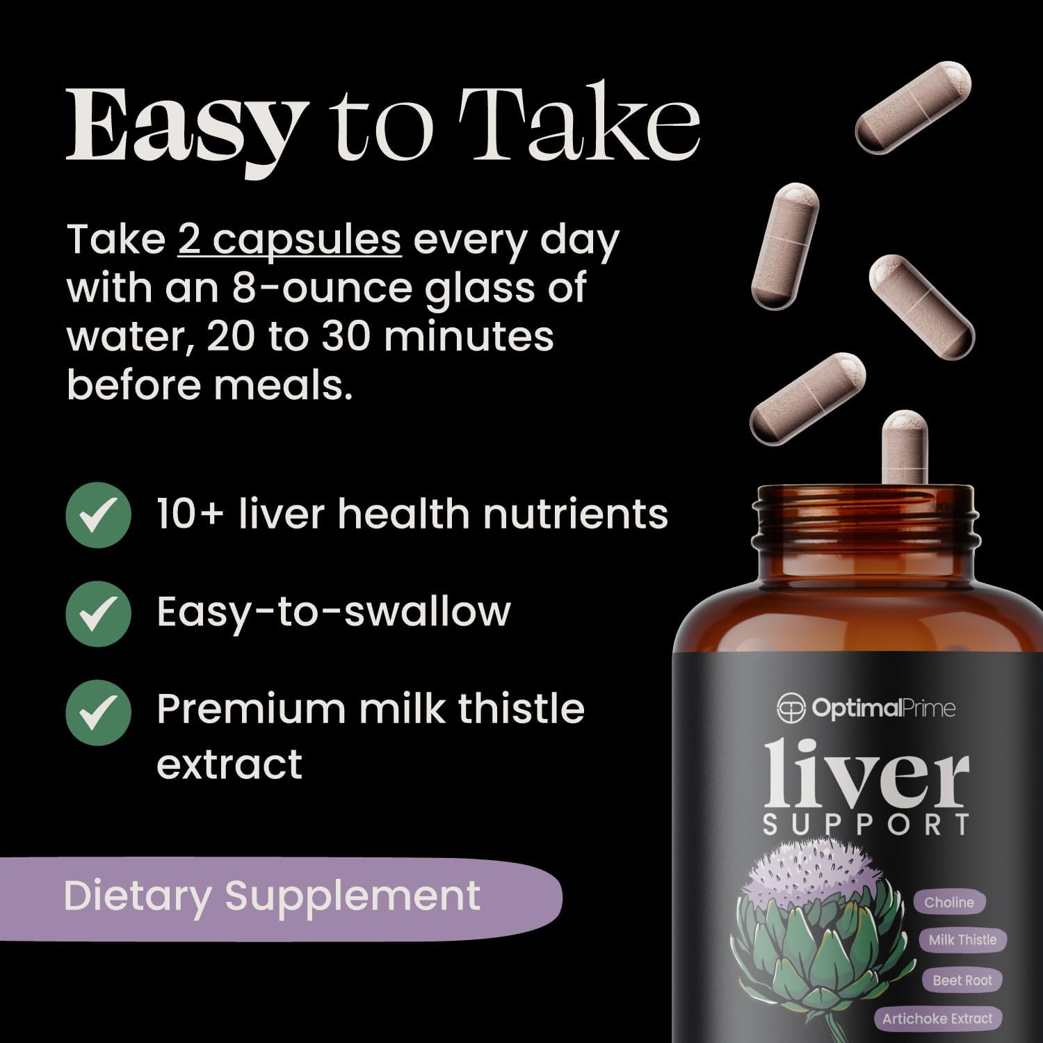 Liver Cleanse Detox & Repair Supplement with Milk Thistle, Artichoke, Beetroot, Zinc - 90 Capsules for Liver Support