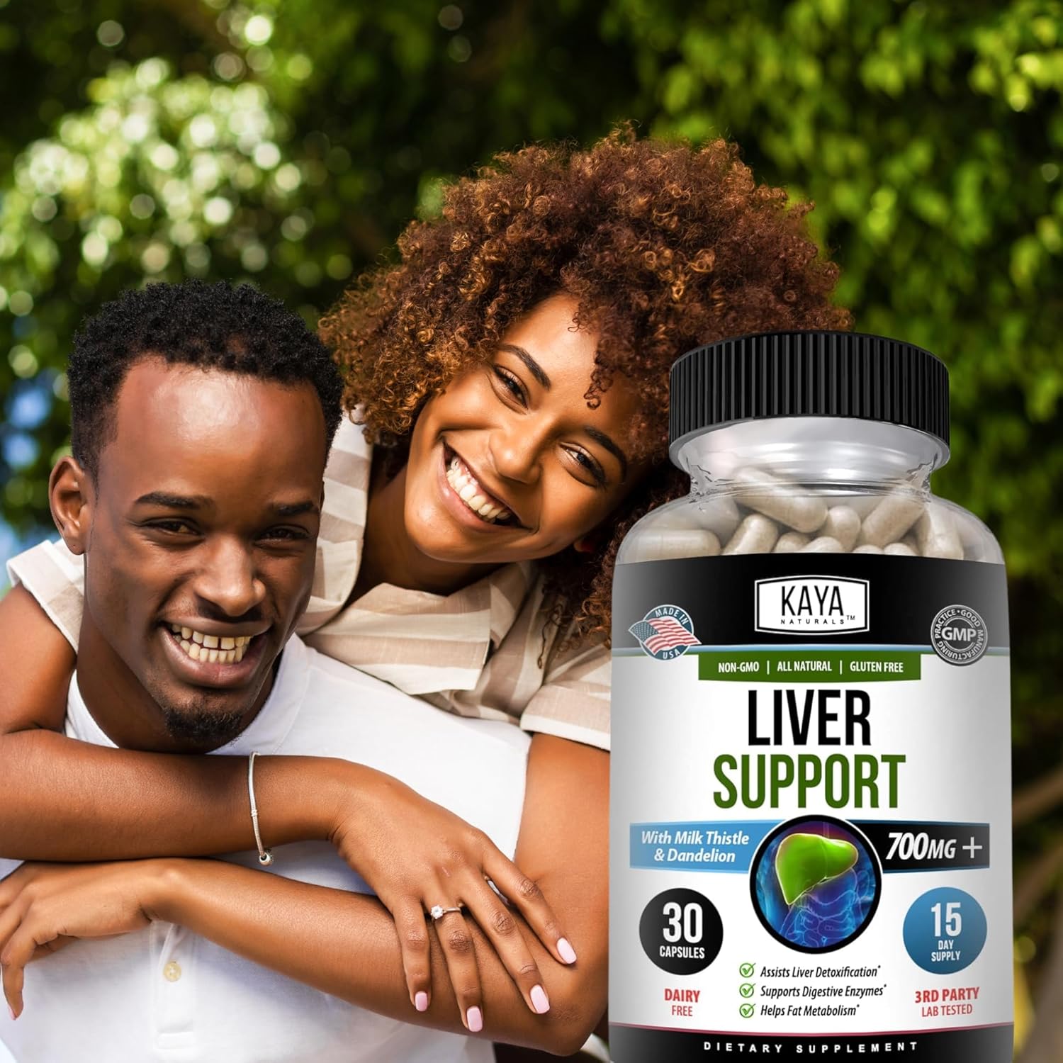 Liver Cleanse Detox & Repair Supplement with Milk Thistle, Artichoke Extract, and Dandelion Root - 30 Count - For Men and Women