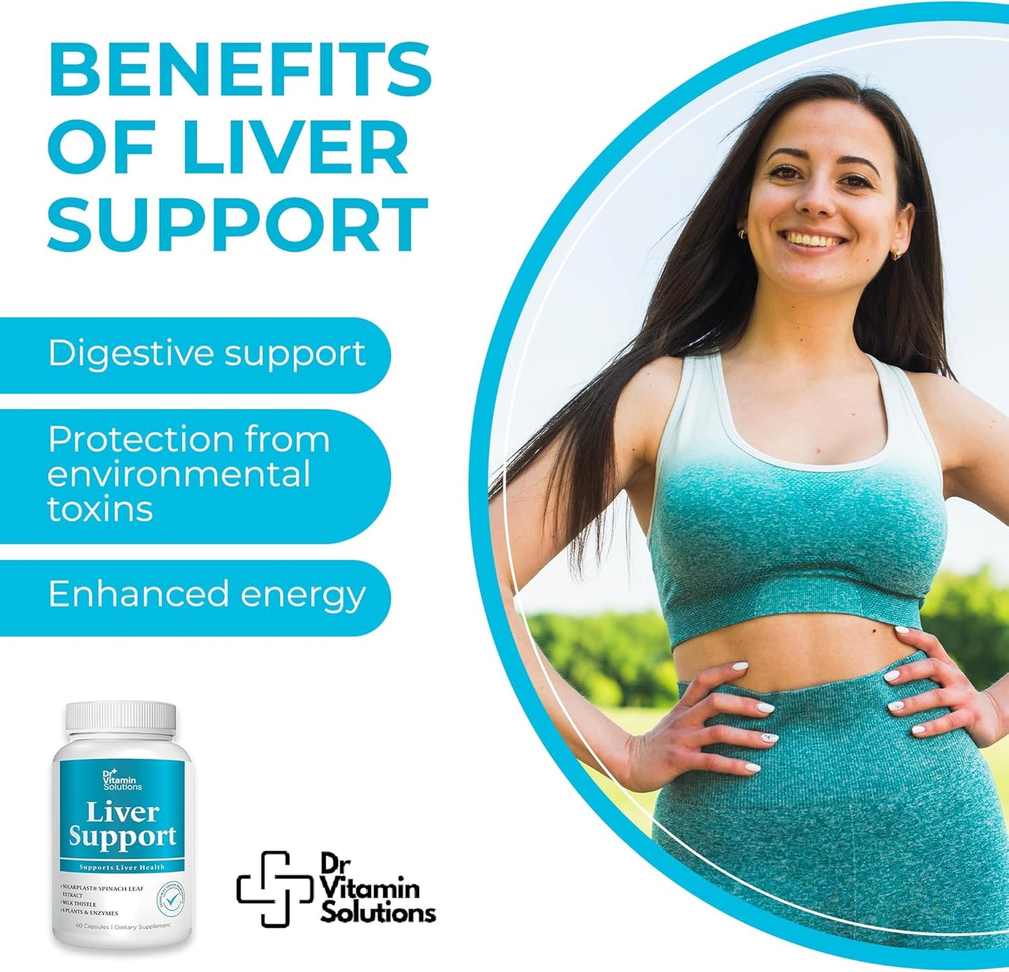 Liver Cleanse Detox Supplement - Milk Thistle with Chlorophyll, Digestive Enzymes, Artichoke & Dandelion for Gallbladder Support, 30 Vegan Capsules