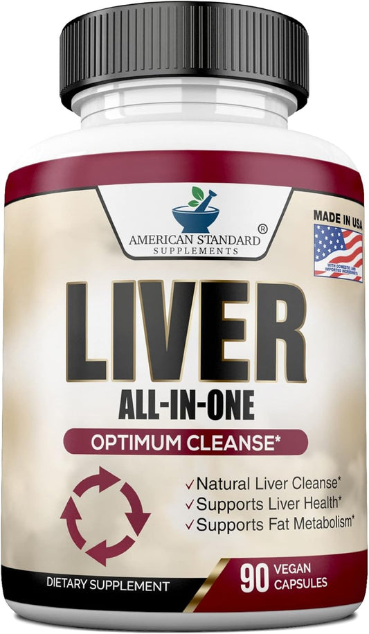Liver Cleanse & Detox Supplement with Milk Thistle, Artichoke, Dandelion, Turmeric - Liver Support for Detox and Health