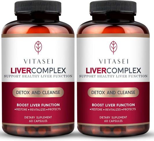 Liver Cleanse Detox Supplement with Milk Thistle, Garcinia, Curcumin - Herbal Detox Formula for Women & Men, 120 Capsules