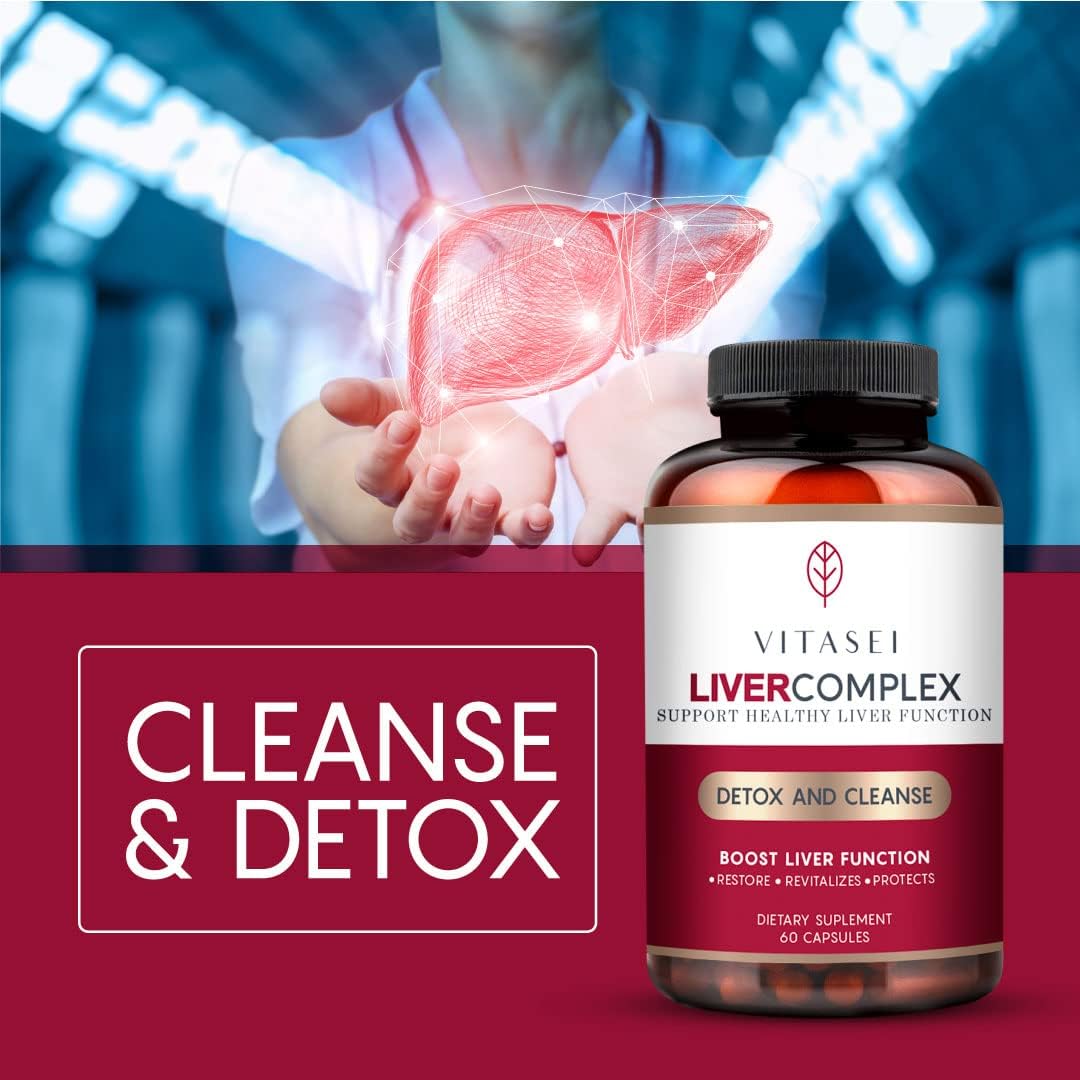 Liver Cleanse Detox Supplement with Milk Thistle, Garcinia, Curcumin - Herbal Detox Formula for Women & Men, 120 Capsules