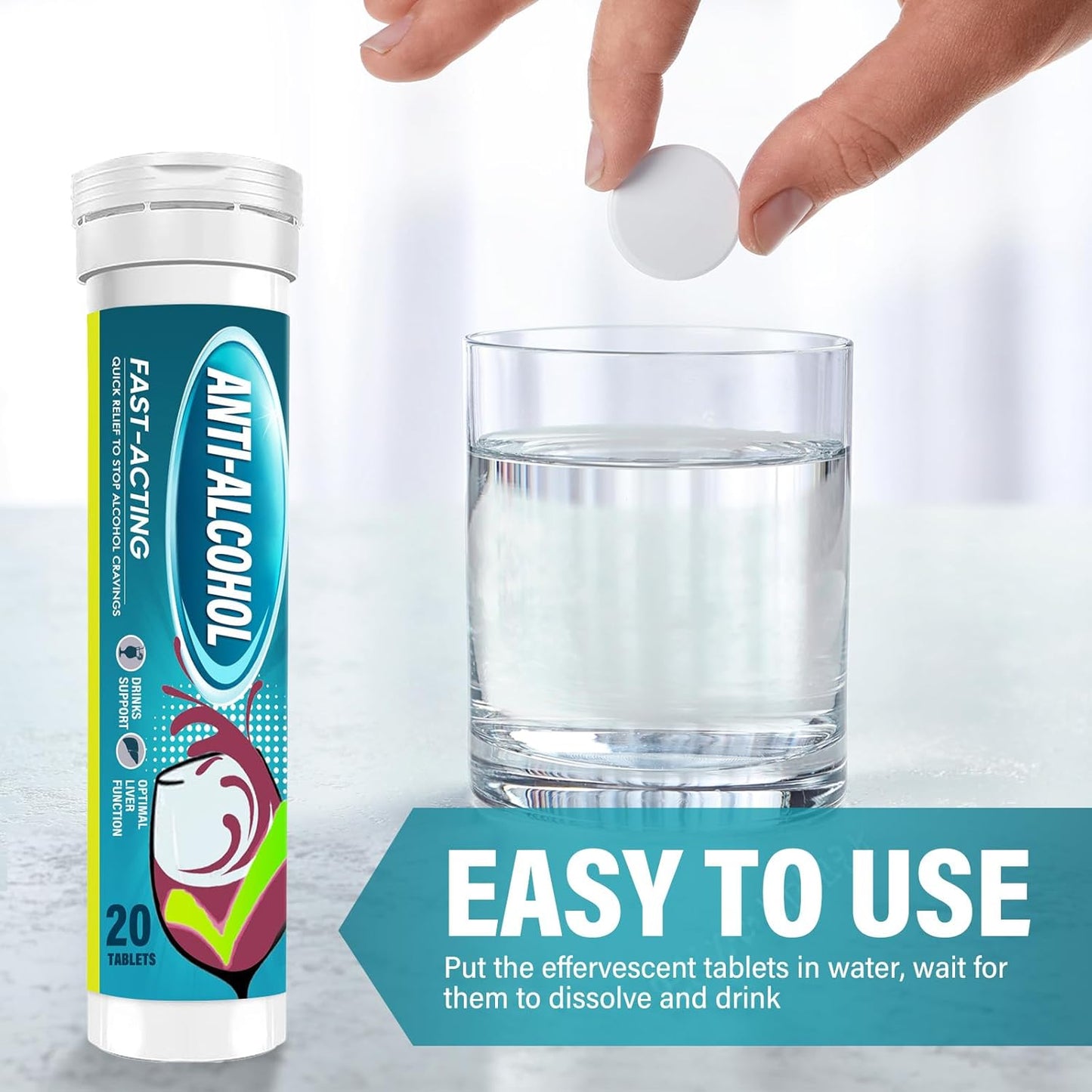 Liver Cleanse & Energy Recovery Supplement for Combatting Alcohol Cravings and Promoting Calmness - TOMEIAABBCC