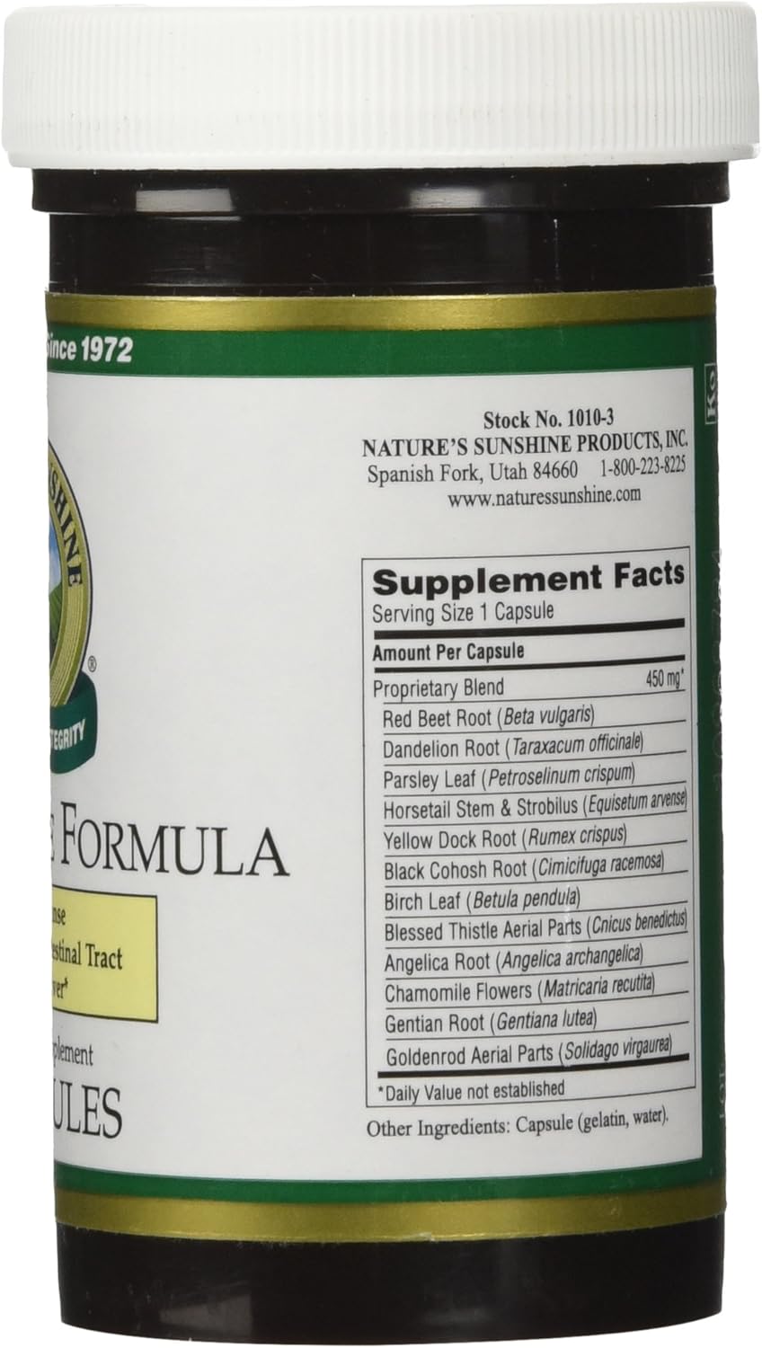 Liver Cleanse Formula with 100 Capsules | Herbal Blend to Support Liver & Gallbladder Health, Detox & Cleanse - Nature's Sunshine