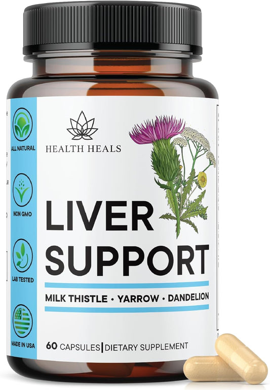 Liver Cleanse & Repair Supplement - Herbal Support with Milk Thistle, Dandelion, Turmeric, Artichoke Extract - 60 Capsules for Liver Health