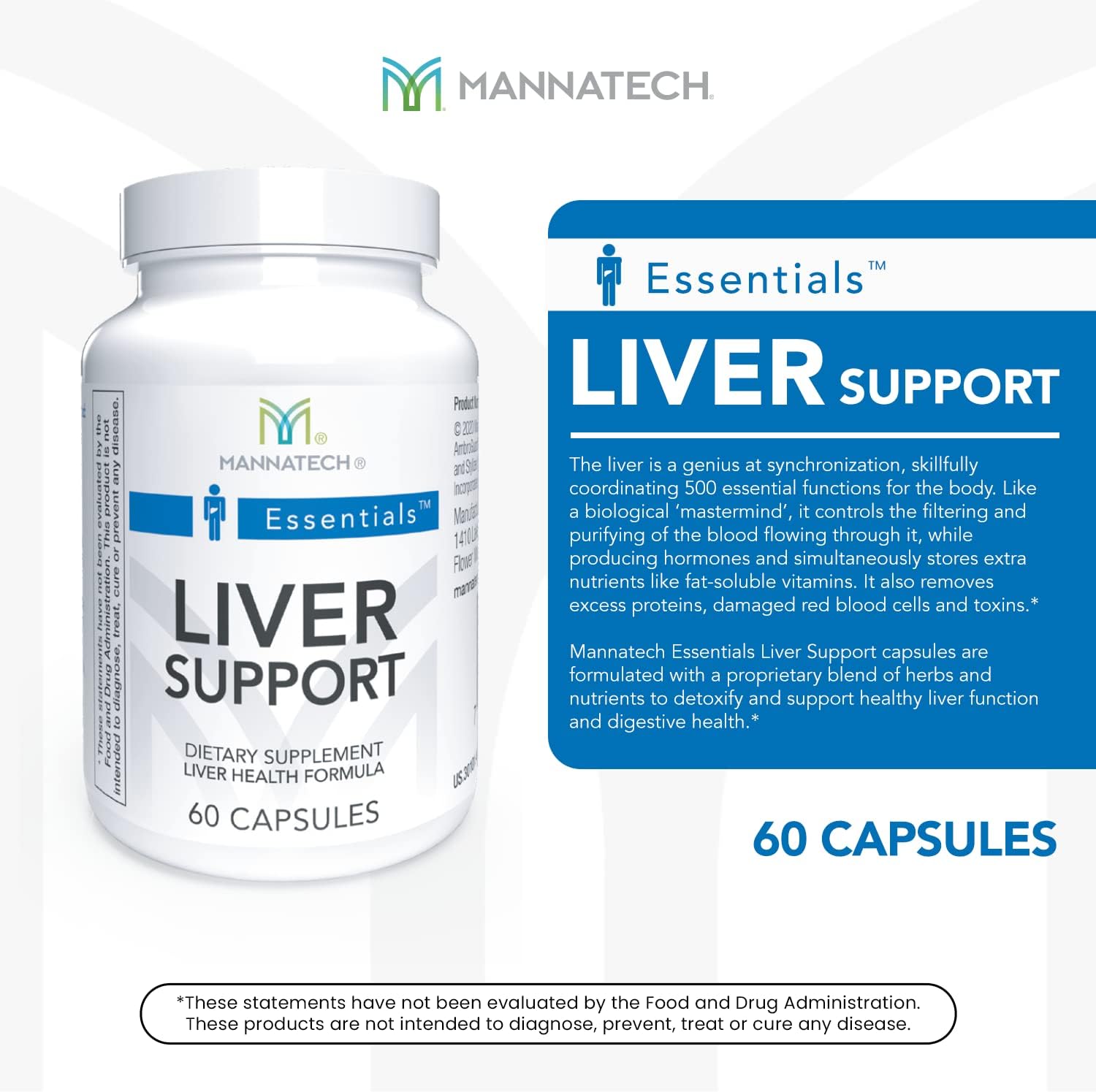 Liver Cleanse Supplement with Inositol, Dandelion, Licorice Root, Milk Thistle, Turmeric & Aloe Vera - Supports Healthy Liver Function - 60 Capsules