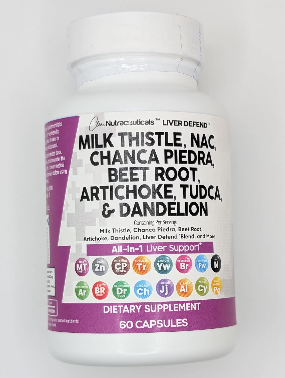 Liver Cleanse Supplement with Milk Thistle, NAC, Chanca Piedra, Beet Root, Artichoke, Dandelion Root, TUDCA, Choline, and Ginger - 2 Pack