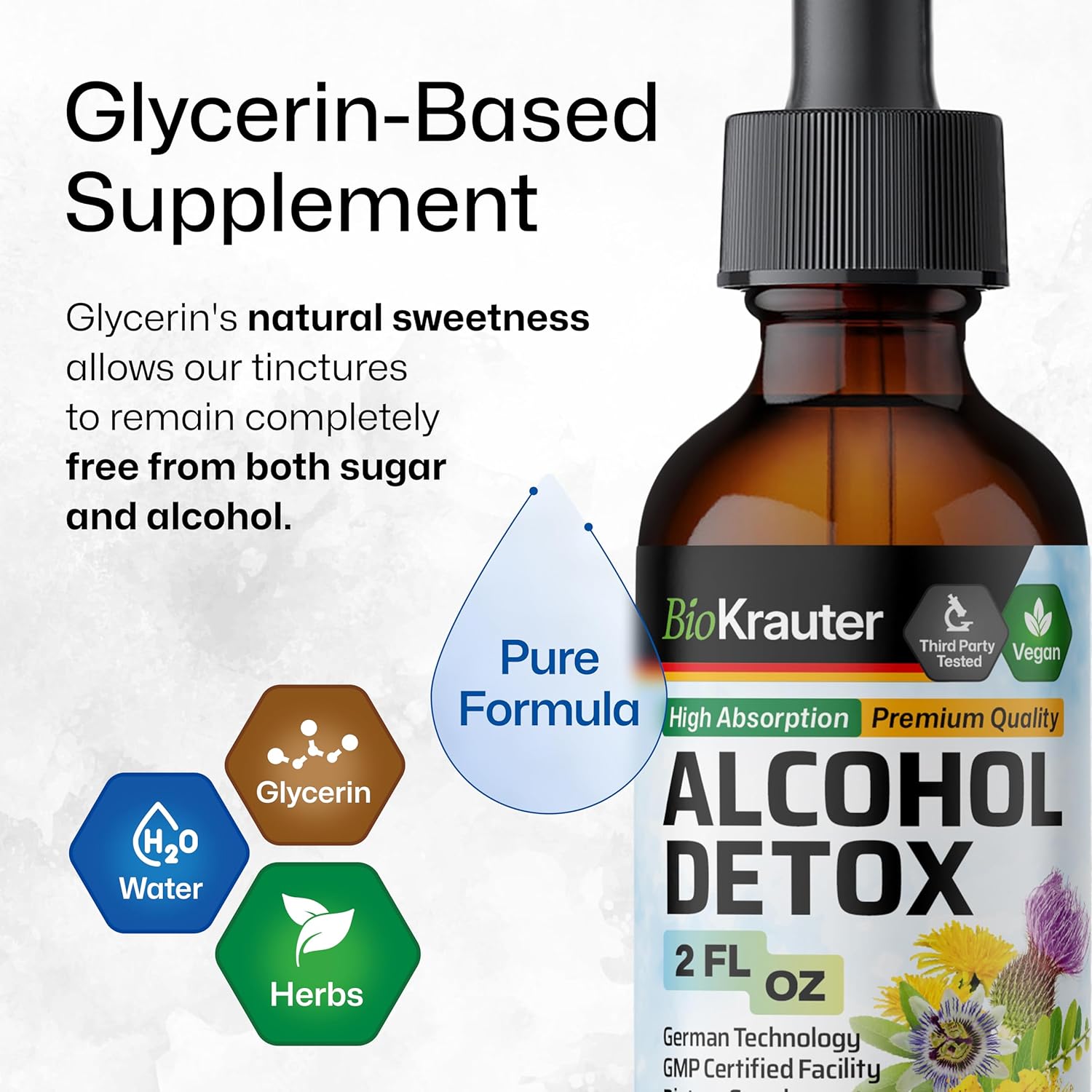 Liver Cleanse Tincture with Milk Thistle & Dandelion - Alcohol Detox Support - Vegan Liquid Extract - 2 Fl.Oz.