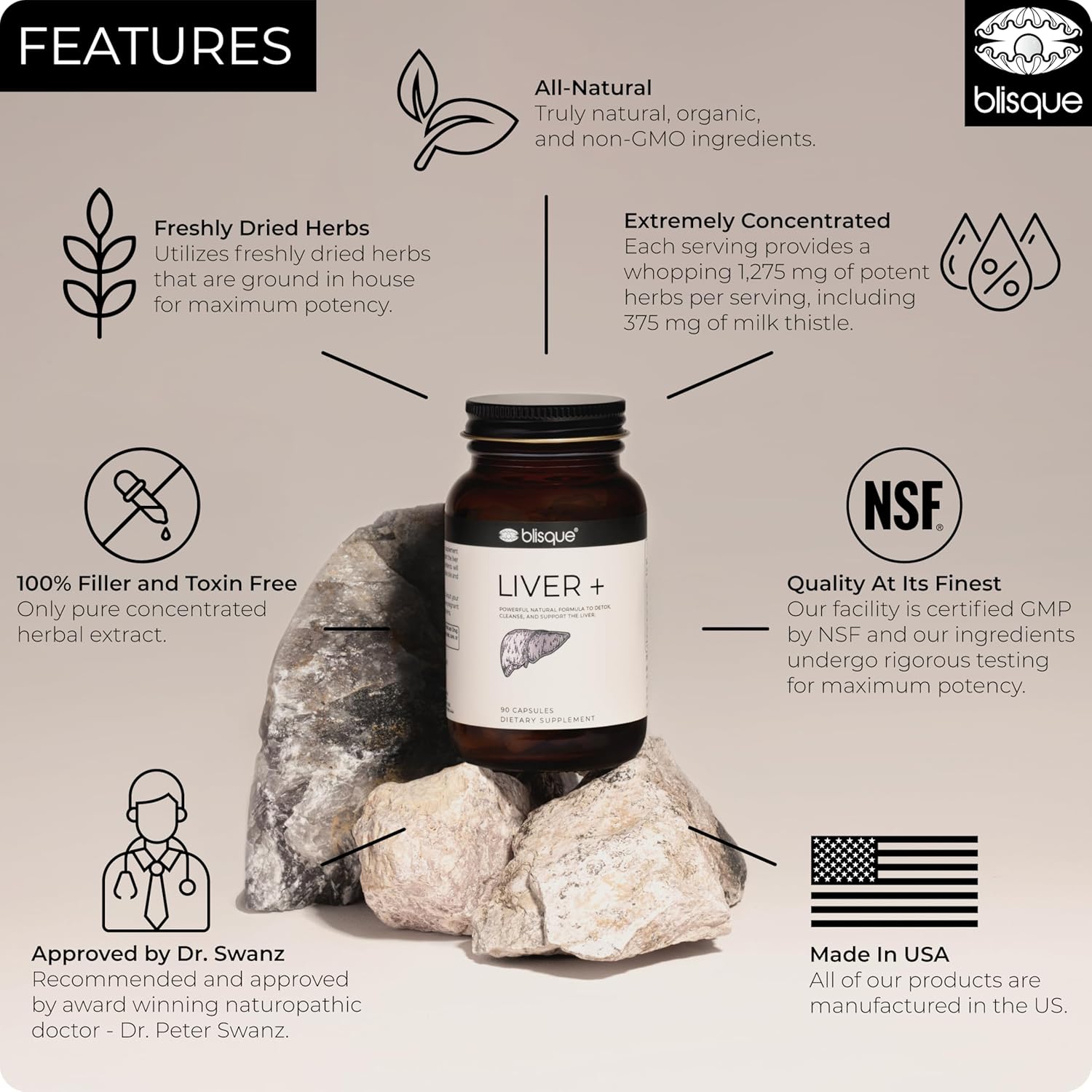 Liver Complex Supplement for Detox, Cleanse, and Repair | Doctor-Approved with Milk Thistle, Dandelion, and Burdock Root | Natural Ingredients | 90 Capsules