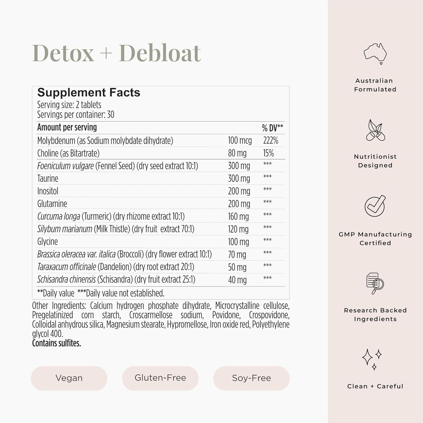Liver Detox and Debloat Supplement with Milk Thistle, Turmeric, Fennel - 60 Tablets