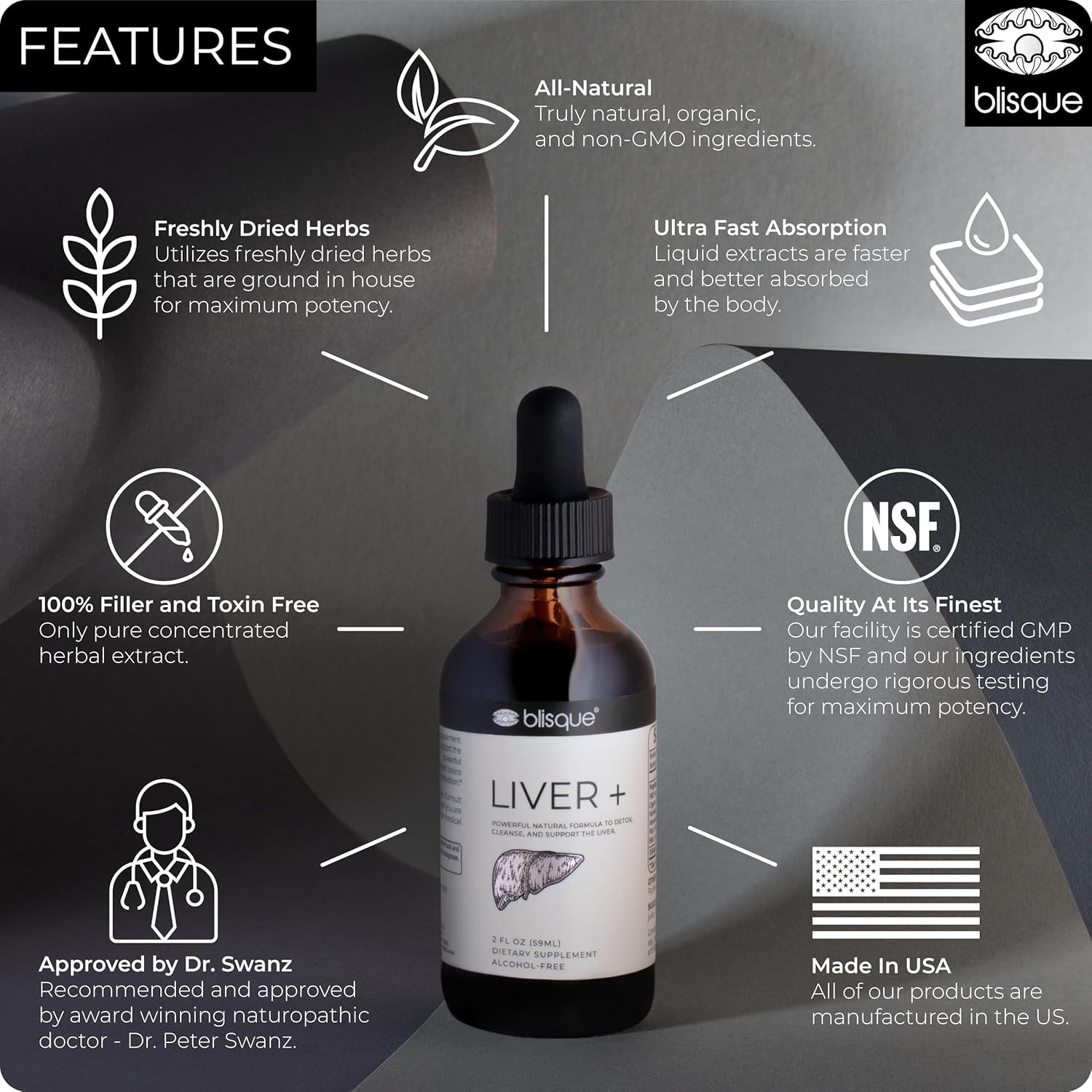 Liver Detox and Repair Supplement - Doctor-Approved Liver Complex with Milk Thistle and Dandelion Root - Natural Ingredients - 59 Servings - 2 Ounce