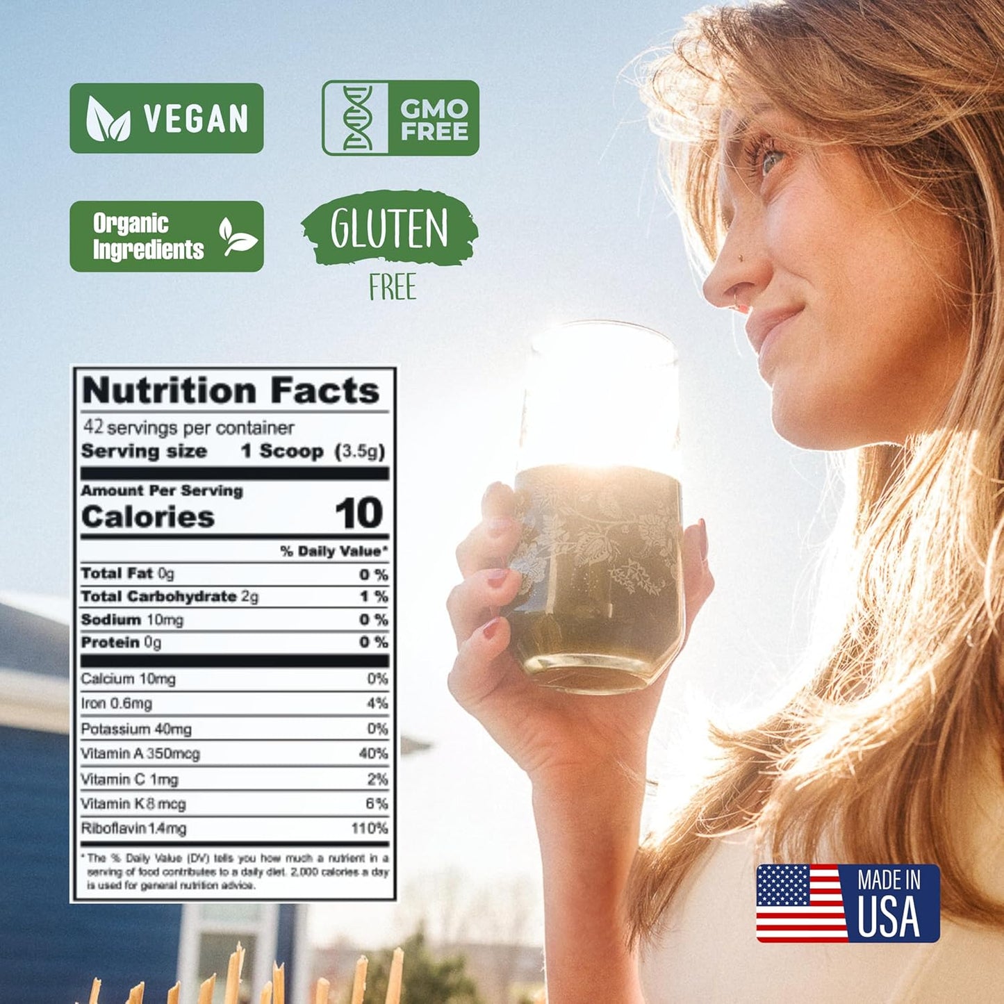 Liver Detox Cleanse Powder - 42 Servings with Milk Thistle, Dandelion Root, Turmeric, Artichoke Leaf - Liver Health Supplement Drink Powder