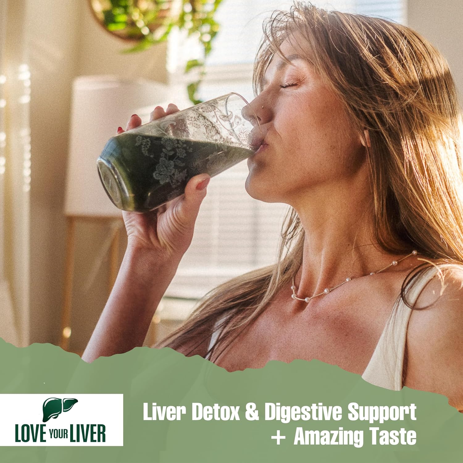 Liver Detox Cleanse Powder - 42 Servings with Milk Thistle, Dandelion Root, Turmeric, Artichoke Leaf - Liver Health Supplement Drink Powder