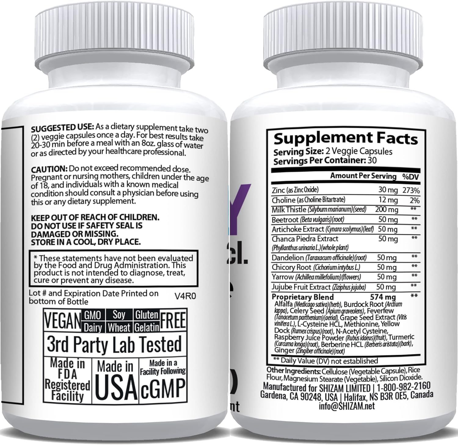 Liver Detox Cleanse Supplement with Milk Thistle, NAC, and Berberine for Liver Health and Glutathione Support