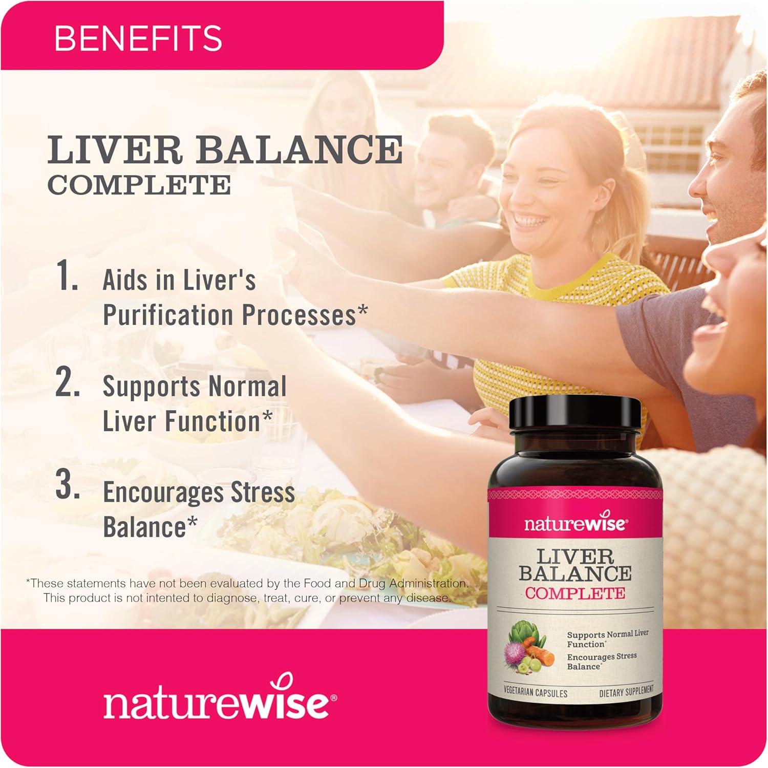 Liver Detox Cleanse Supplement with Milk Thistle & Turmeric - 30 Servings, 60 Veg Capsules - Supports Toxin Removal & Normal Liver Function - NatureWise Triple Repair Formula with Reishi & Kudzu