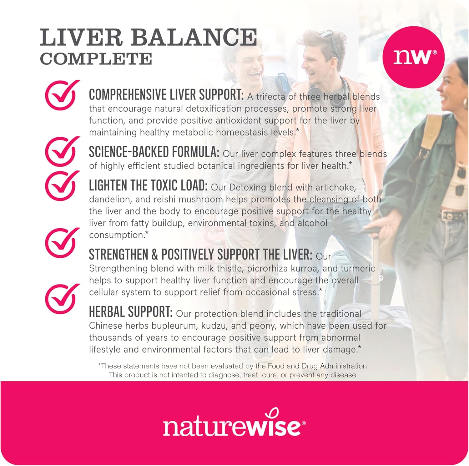 Liver Detox Cleanse Supplement with Milk Thistle & Turmeric - 30 Servings, 60 Veg Capsules - Supports Toxin Removal & Normal Liver Function - NatureWise Triple Repair Formula with Reishi & Kudzu