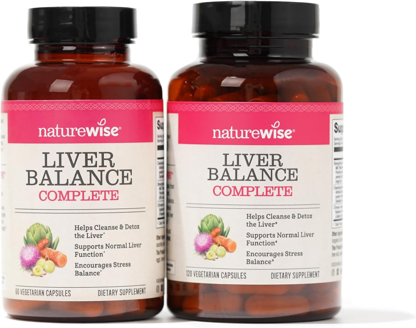 Liver Detox Cleanse Supplement with Milk Thistle & Turmeric - 30 Servings, 60 Veg Capsules - Supports Toxin Removal & Normal Liver Function - NatureWise Triple Repair Formula with Reishi & Kudzu
