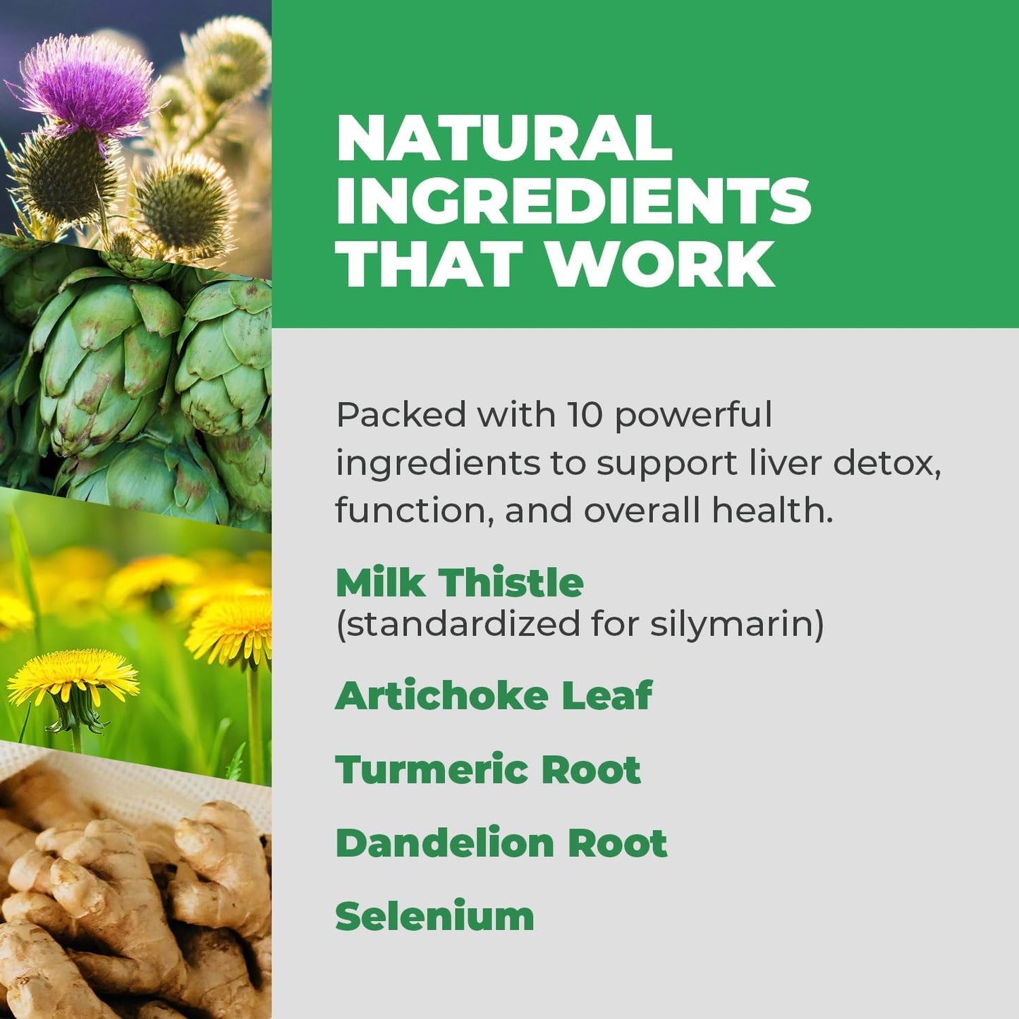 Liver Detox & Cleanse Support Supplement with Milk Thistle & Dandelion - 1 Month Supply for Natural Liver Repair & Detoxification - Non-GMO & Vegan Liver One