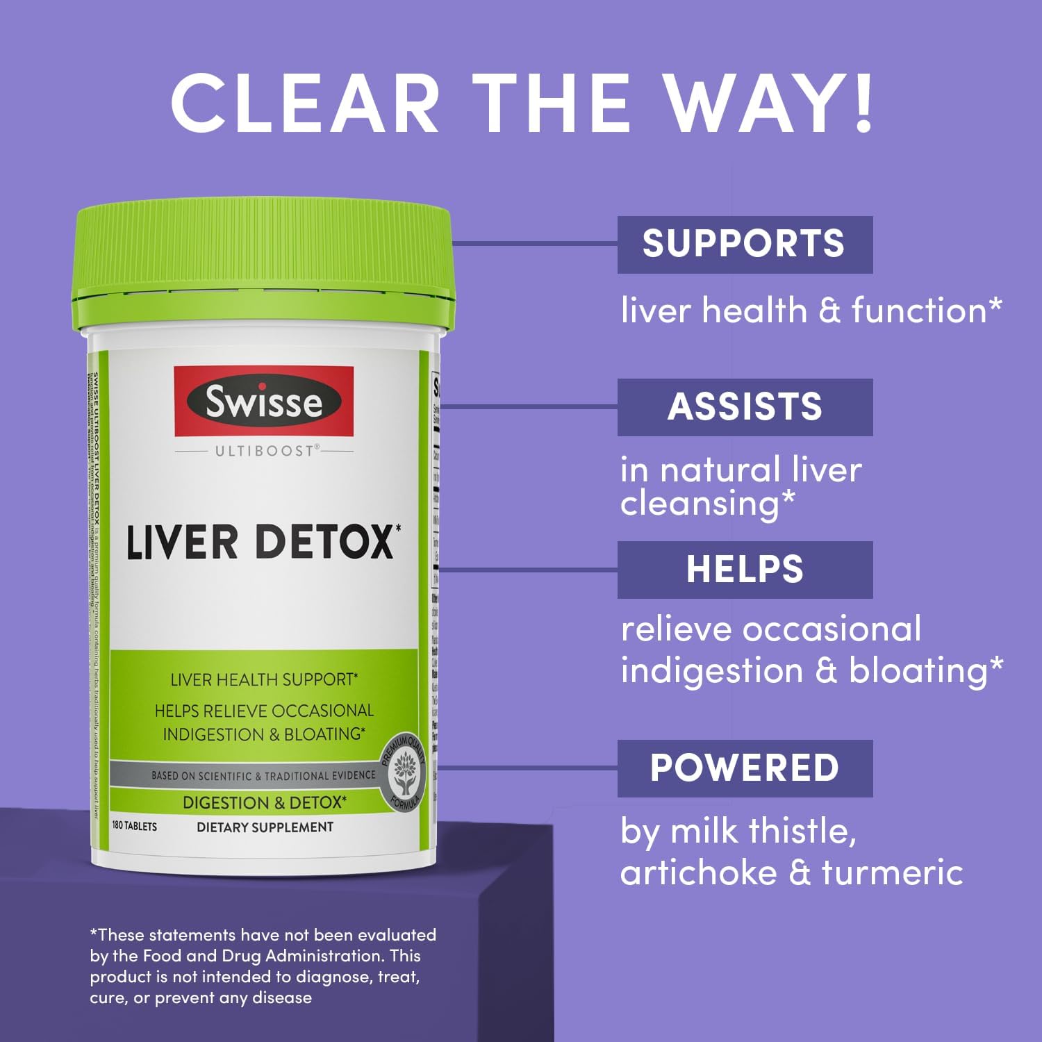 Liver Detox & Repair Supplement with Milk Thistle, Turmeric, & Artichoke Extract - 180 Liver Pills for Liver Support & Cleanse