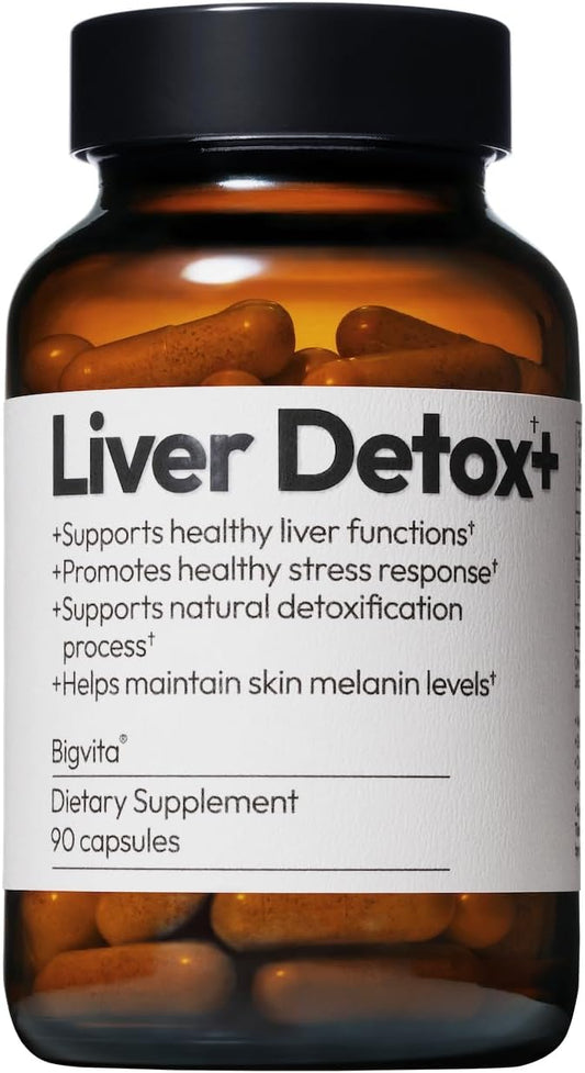 Liver Detox Supplement for Liver Health and Hangover Relief - Vegan, Gluten-Free Cleanse with Milk Thistle, Glutathione, Vitamin C, Inositol, and Selenium - 90 Capsules