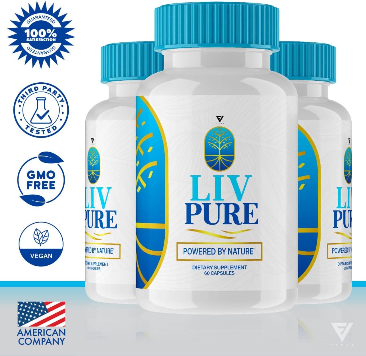 Liver Detox Weight Loss Capsules - Fyvus LivPure Supplement for Cleanse & Health Support
