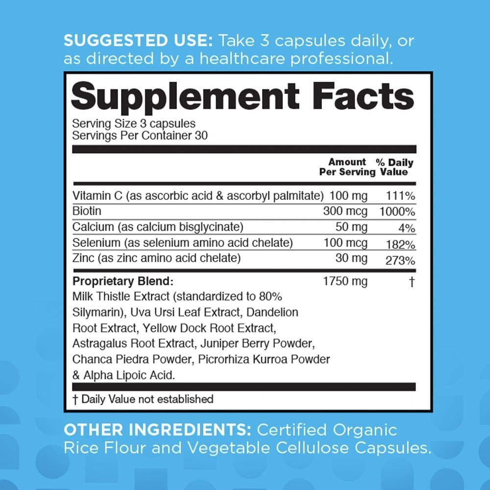 Liver Fend Liver Detox & Cleanse Supplement with Milk Thistle - 90 Count