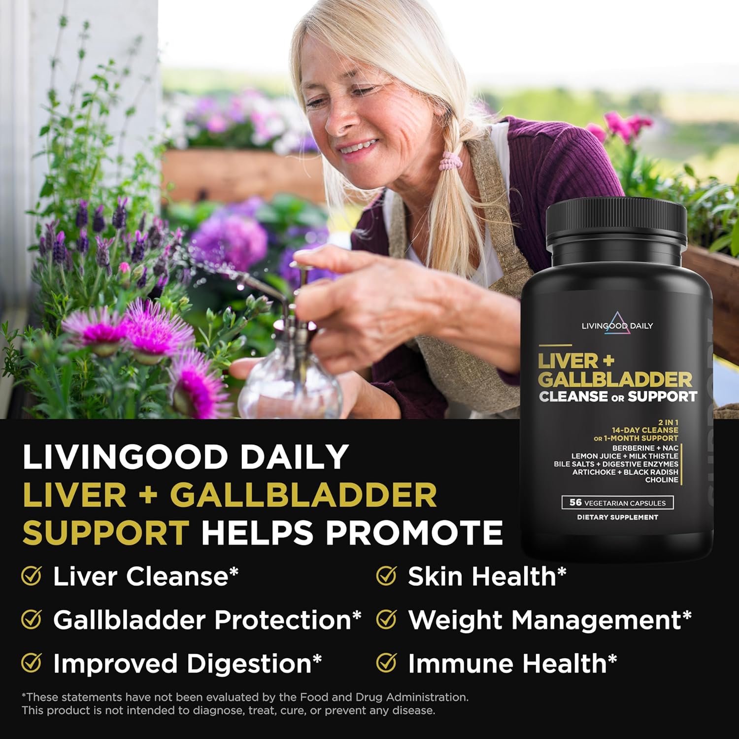 Liver & Gallbladder Cleanse Capsules with Ox Bile Powder - Supports Digestion & Liver Function - Non-GMO, Gluten-Free