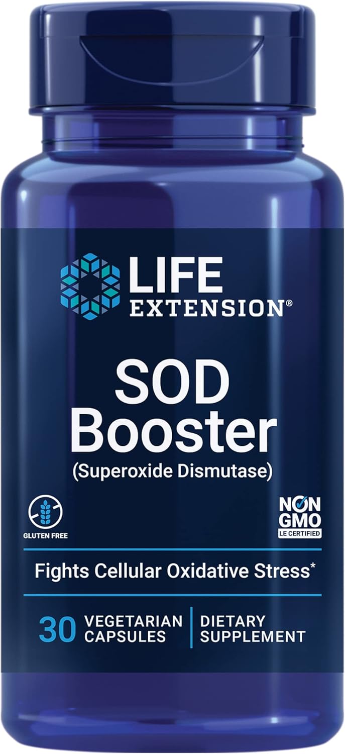 Liver Health & Detox Antioxidant Supplement with SOD Booster, Chokeberry & Melon - 30 Capsules, Gluten-Free & Non-GMO