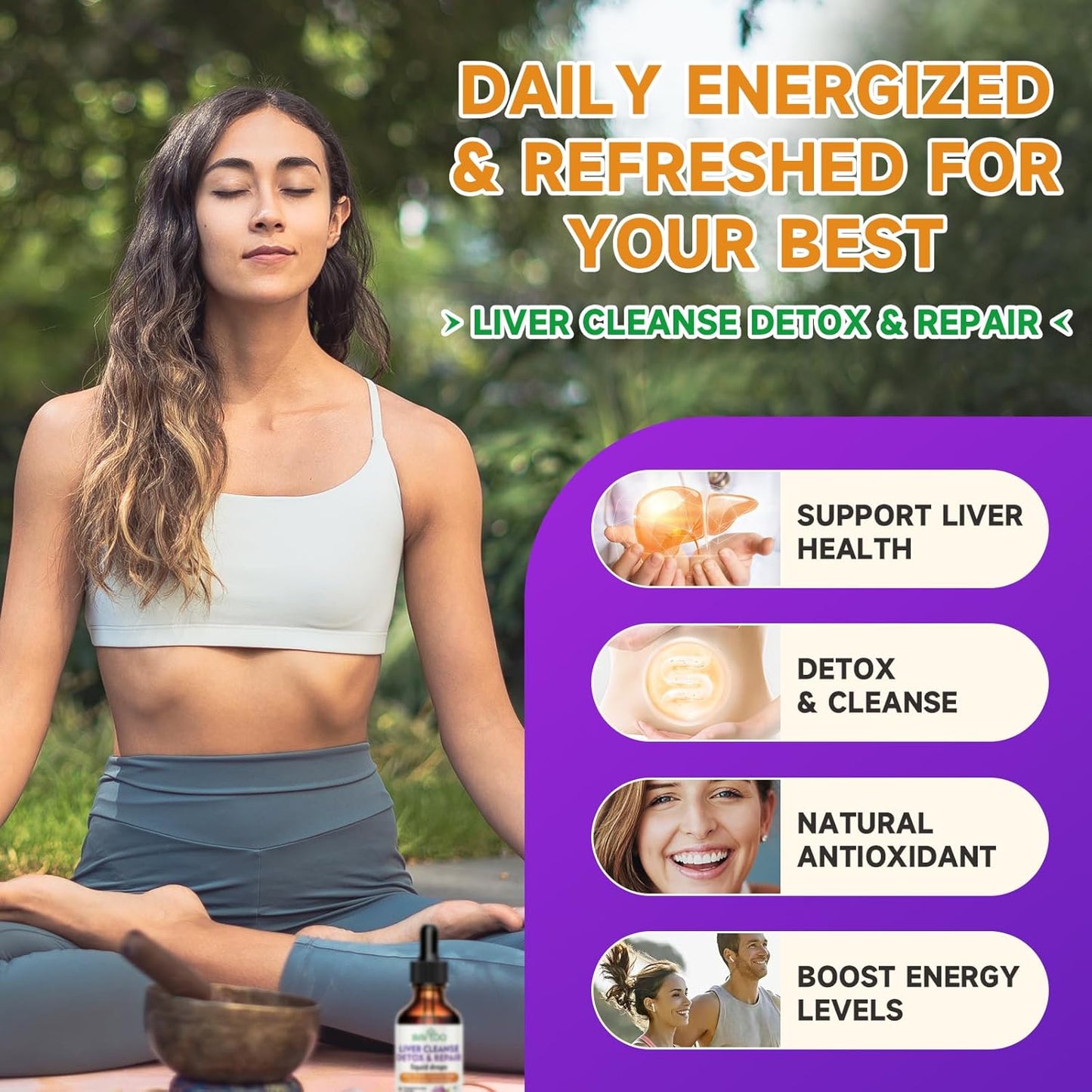 Liver Health Liquid Drops 2 Pack - 2000mg Milk Thistle, Dandelion Root, Artichoke, Turmeric Herbs - Vegan, Non-GMO - 4 Fl Oz