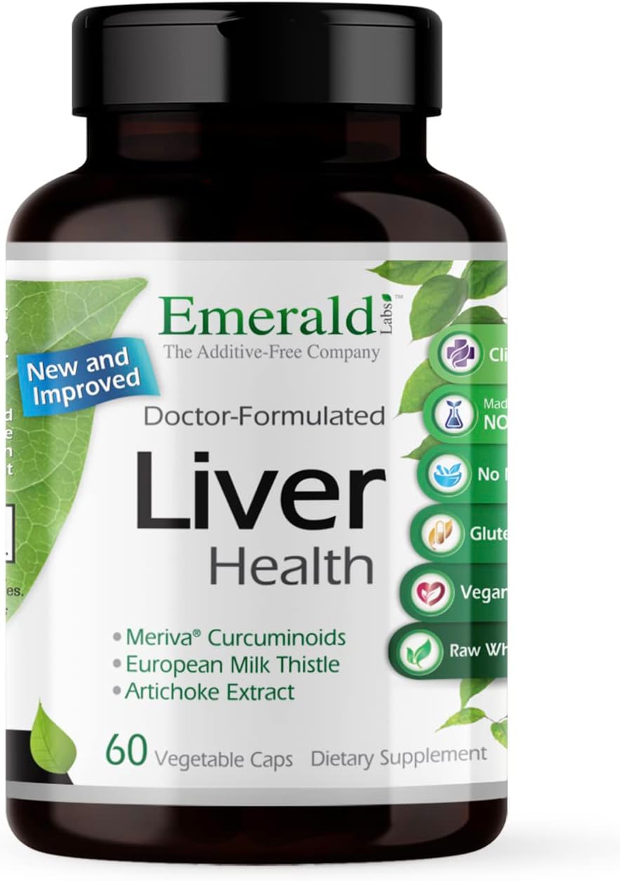 Liver Health Supplement with European Milk Thistle Extract for Immune Support & Energy - 60 Capsules