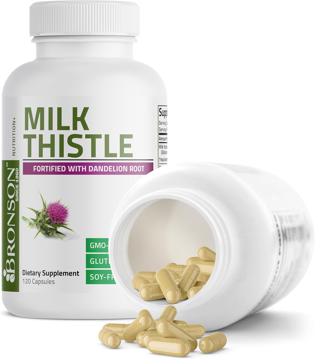 Liver Health Support with Milk Thistle, Silymarin, Marianum, and Dandelion Root - Antioxidant & Detox Supplement, 120 Capsules