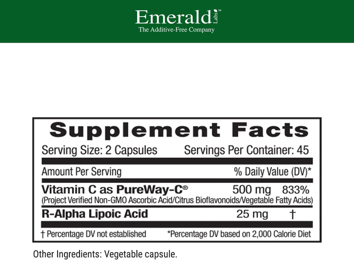 Liver & Immune Support Supplement with R-Alpha Lipoic Acid - Fast-Absorbing Vitamin C - 90 Vegetable Capsules