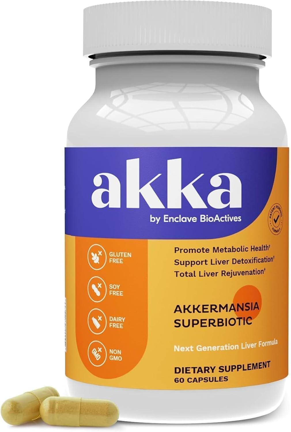 Liver Probiotics Supplement for Healthy Liver Support - Non-GMO Formula, 60 Capsules