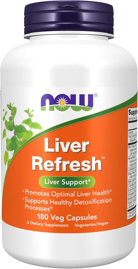 Liver Refresh™ with Milk Thistle Extract - 180 Veg Capsules by NOW Foods