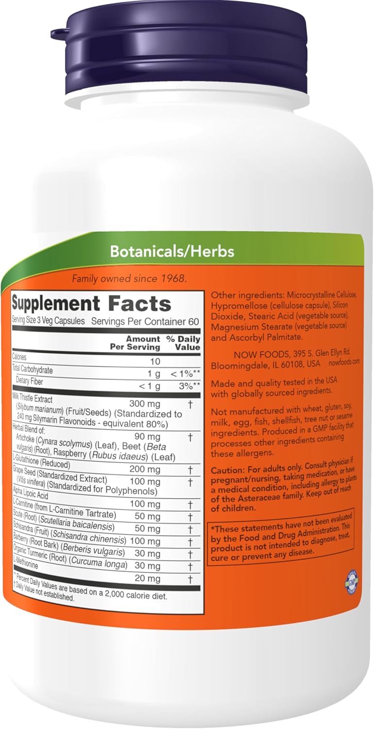 Liver Refresh™ with Milk Thistle Extract - 180 Veg Capsules by NOW Foods