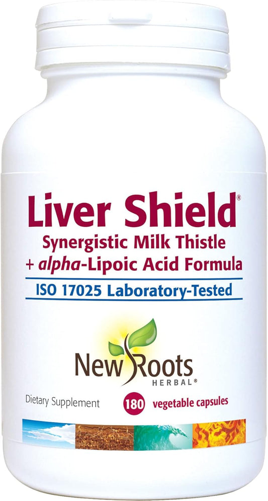 Liver Shield by NEW ROOTS HERBAL - 180 Capsules Liver Detox & Cleanse with Milk Thistle, Dandelion Extract & Beet Root | 90-Day Health Support Formula for Men and Women