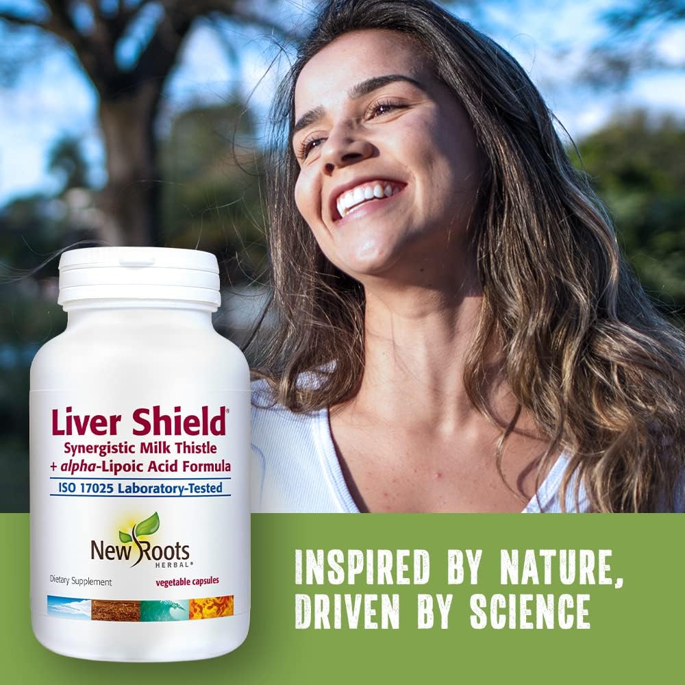 Liver Shield by NEW ROOTS HERBAL - 180 Capsules Liver Detox & Cleanse with Milk Thistle, Dandelion Extract & Beet Root | 90-Day Health Support Formula for Men and Women