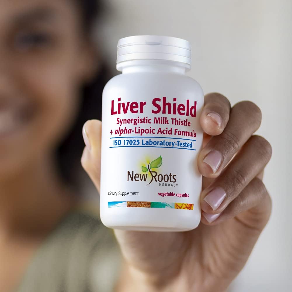 Liver Shield by NEW ROOTS HERBAL - 180 Capsules Liver Detox & Cleanse with Milk Thistle, Dandelion Extract & Beet Root | 90-Day Health Support Formula for Men and Women
