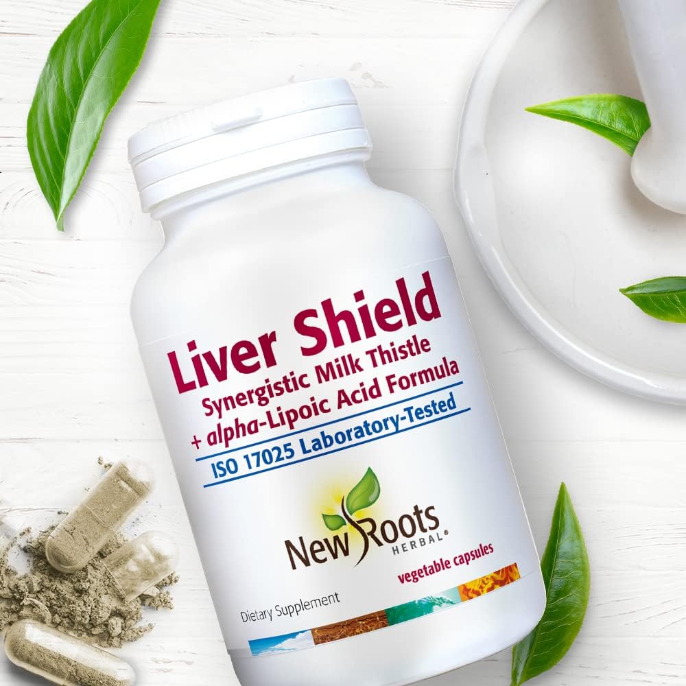 Liver Shield by NEW ROOTS HERBAL - 180 Capsules Liver Detox & Cleanse with Milk Thistle, Dandelion Extract & Beet Root | 90-Day Health Support Formula for Men and Women