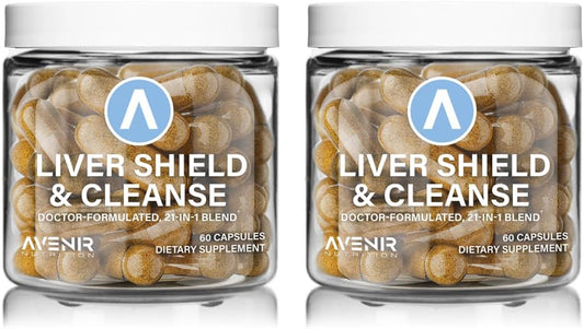 Liver Shield & Cleanse Supplement with Milk Thistle & Artichoke Extract - 120 Capsules for Liver Detox & Health Support in Men and Women