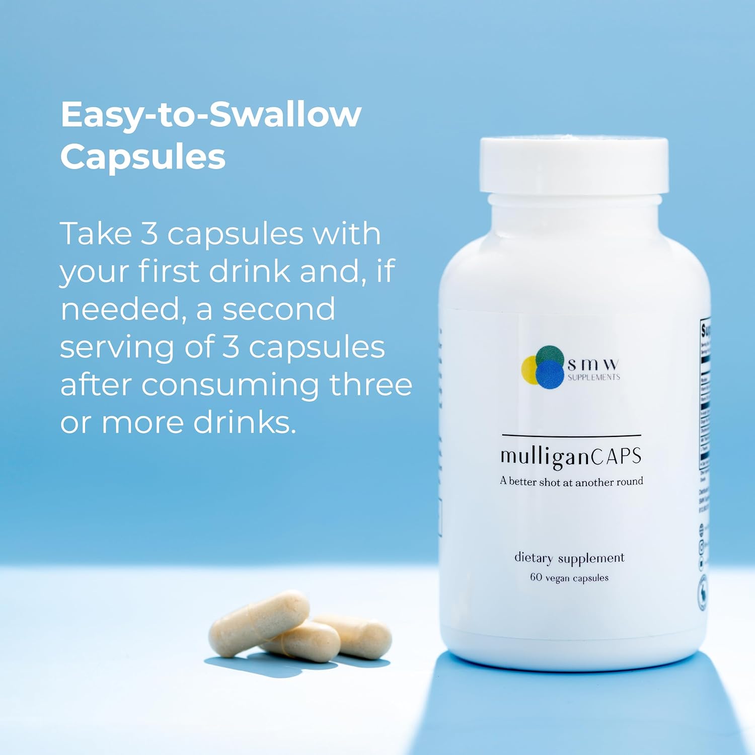 Liver Support Capsules for Pre-Party Prep and Post-Drinking Recovery - Antioxidants, B Vitamins, Riboflavin - 60 ct.