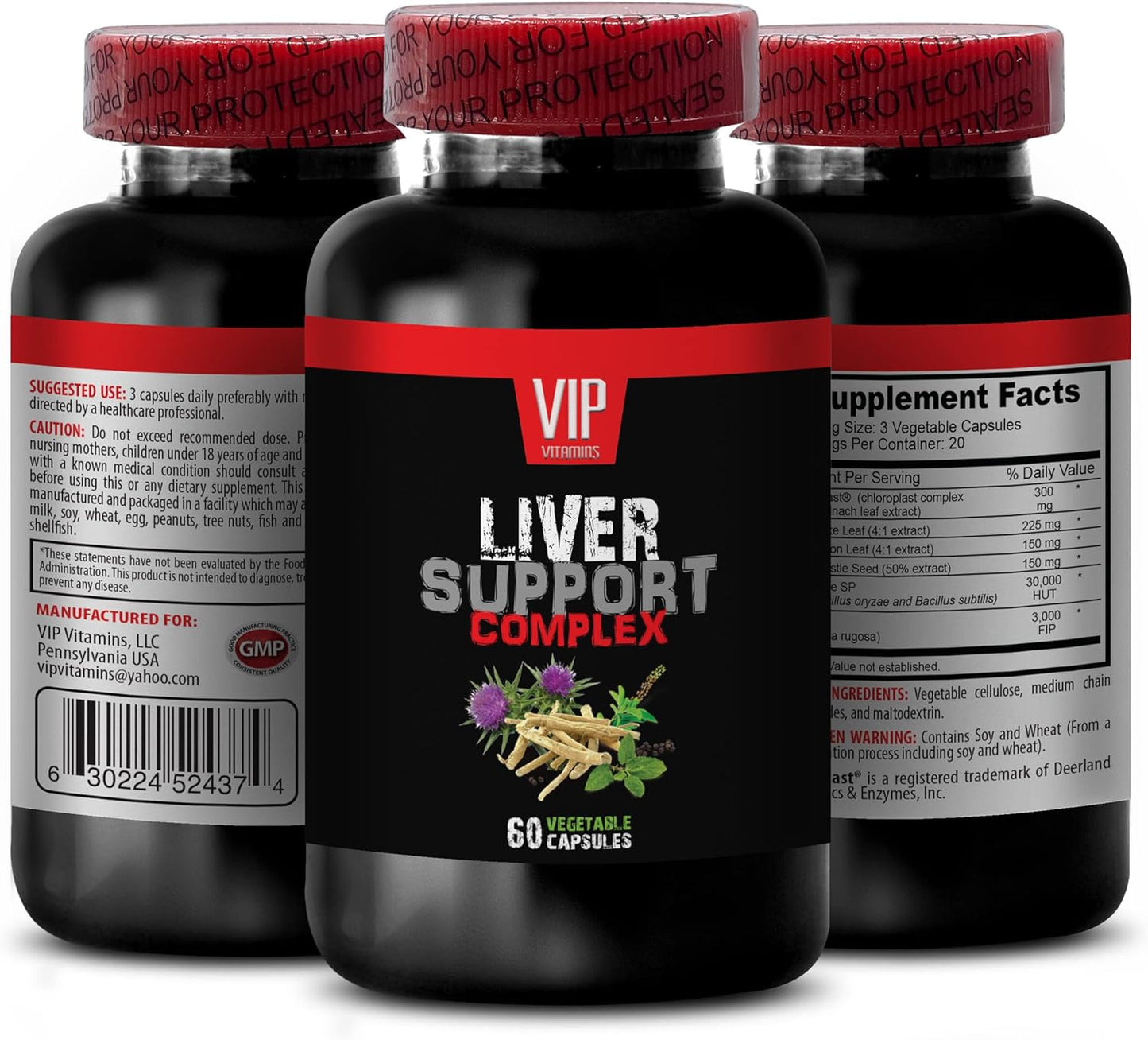 Liver Support Complex with Milk Thistle, Dandelion, and Artichoke Extract - Liver Cleanse Detox Supplement - 120 Capsules