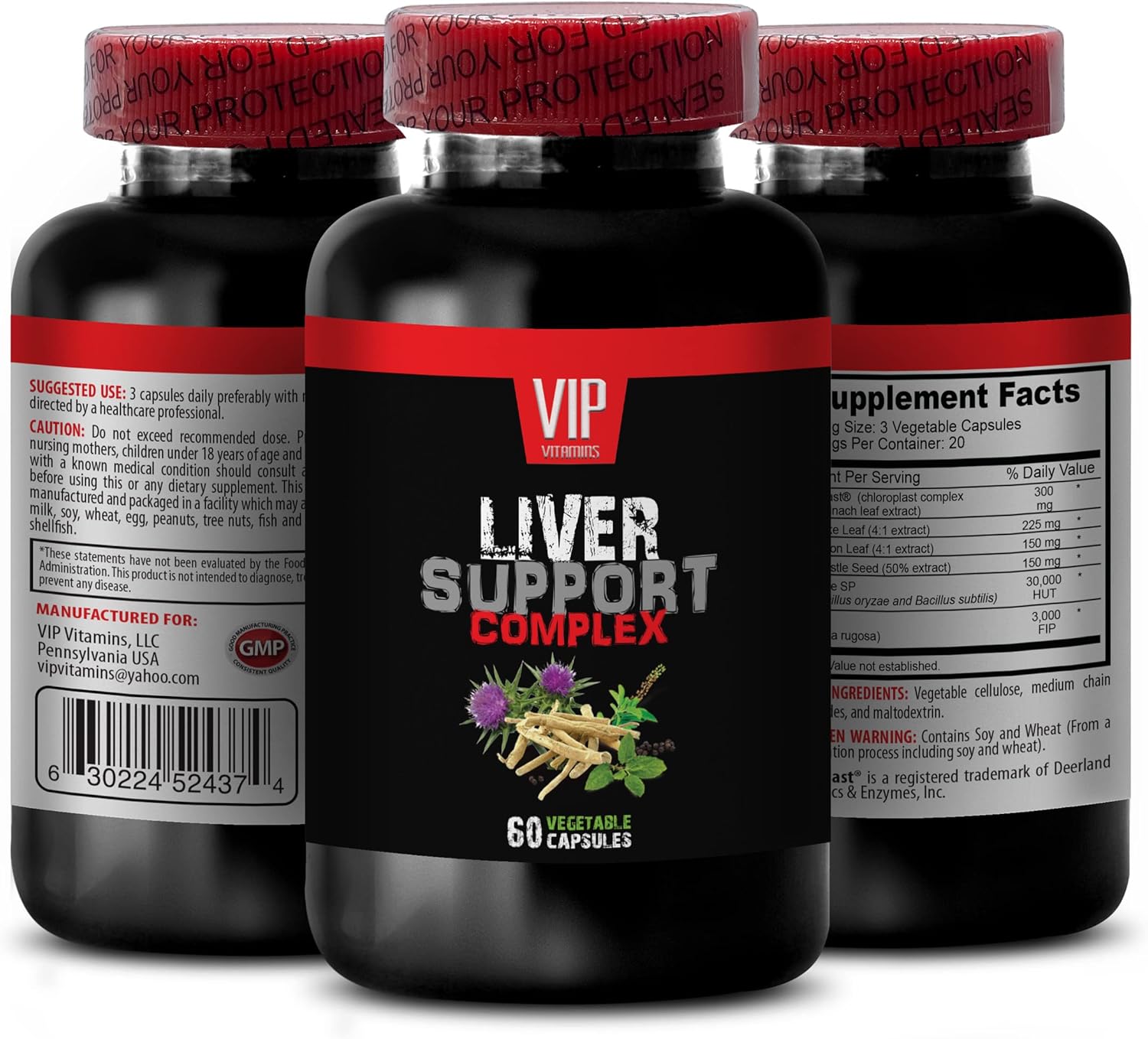 Liver Support Complex with Milk Thistle, Dandelion, and Artichoke Extract - Liver Cleanse Detox Supplement - 120 Capsules