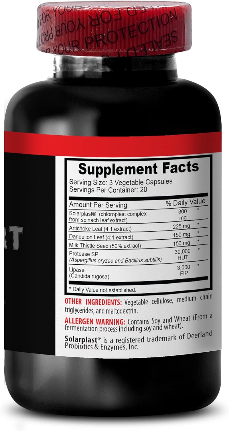 Liver Support Complex with Milk Thistle, Dandelion, and Artichoke Extract - Liver Cleanse Detox Supplement - 120 Capsules
