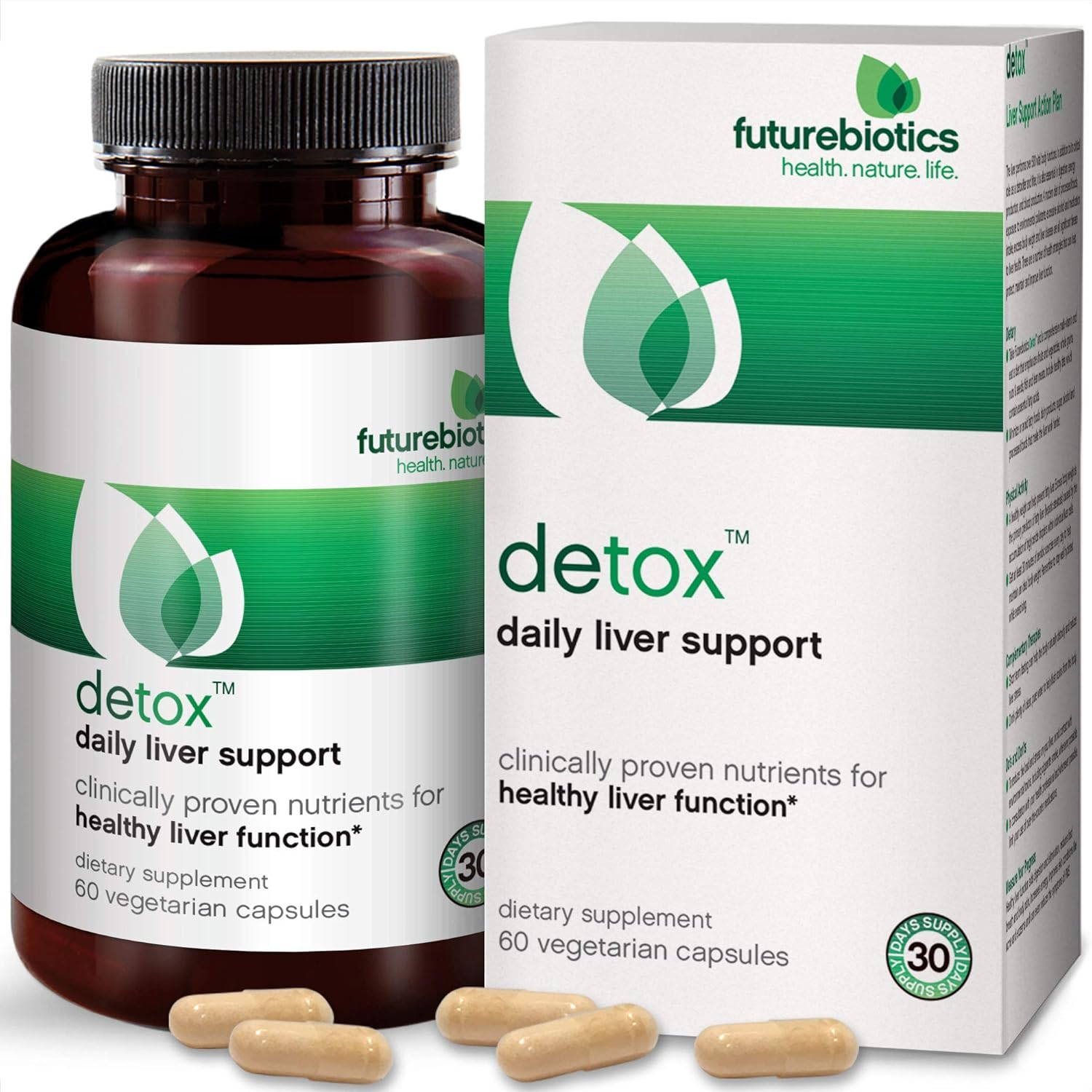Liver Support Detox Supplement - 60 Vegetarian Capsules by Futurebiotics
