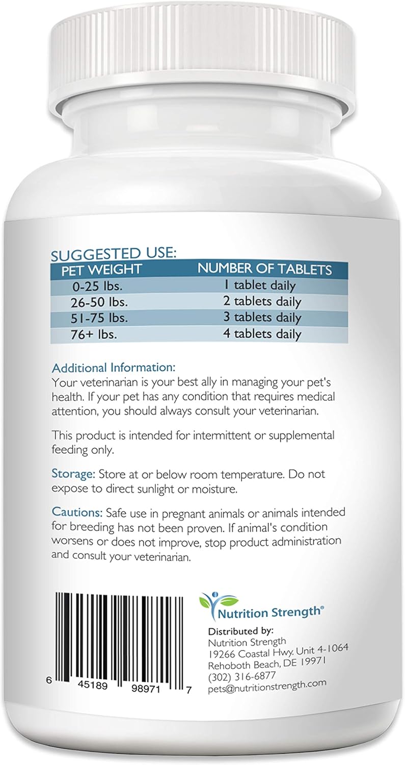 Liver Support for Dogs with Milk Thistle, Dandelion Root, Nettle Root & Coenzyme Q10 - 120 Chewable Tablets