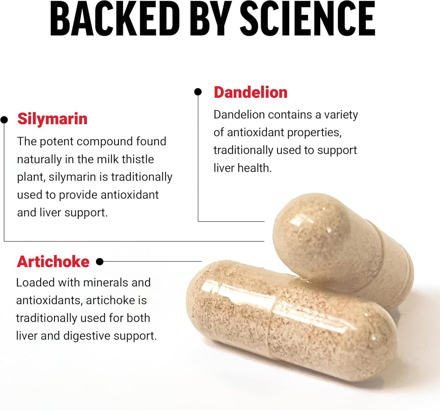 Liver Support Formula with Milk Thistle, Dandelion Root, and Artichoke - 300mg Silymarin for Liver Health and Detox - 100 Veg Caps